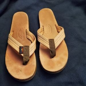 Pink Rainbow flip flops